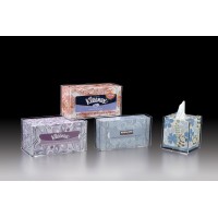 Plasdent ACRYLIC TISSUE BOX DISPENSER for (4¾"W x 9"L x 2"H) BOX HORIZONTAL